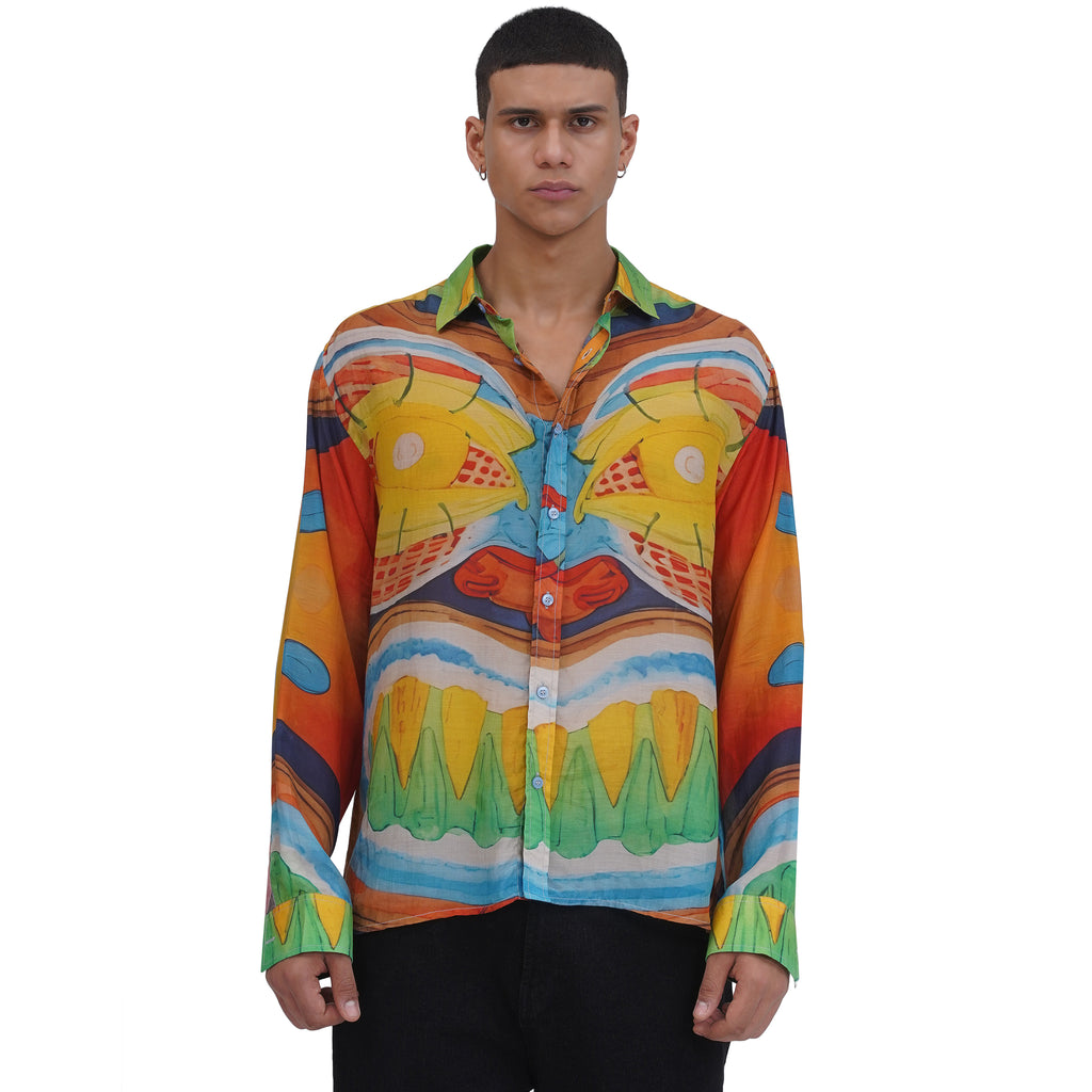 Tiki Mask Silk Shirt