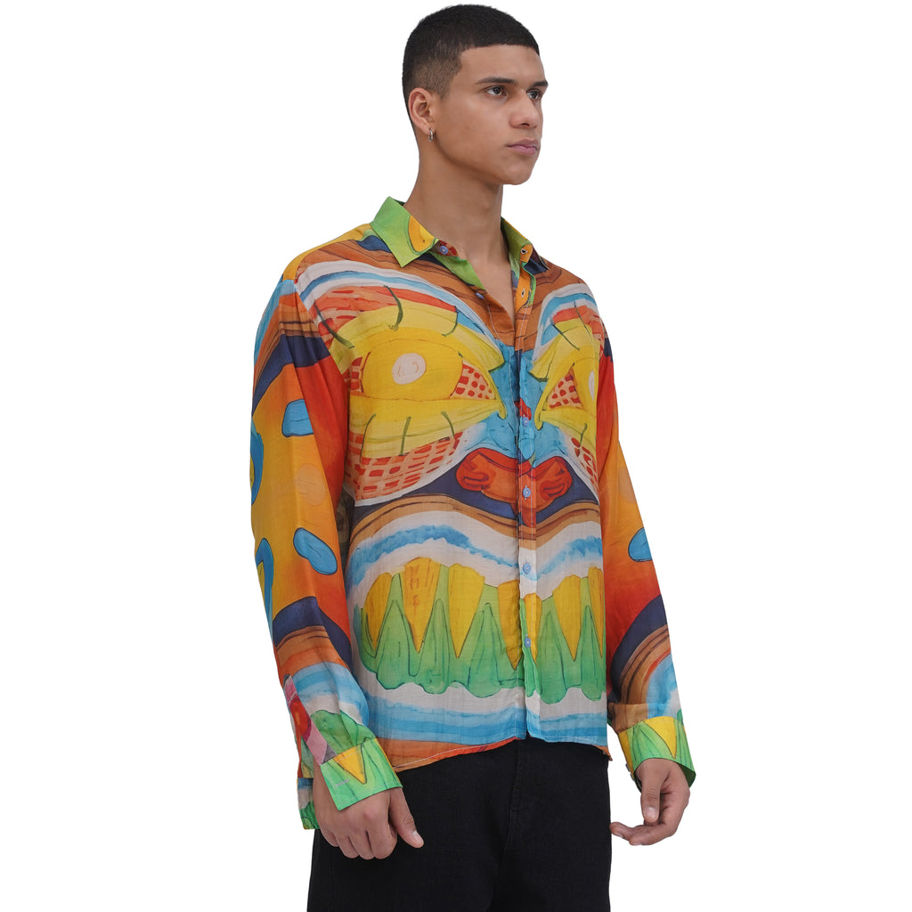 Tiki Mask Silk Shirt