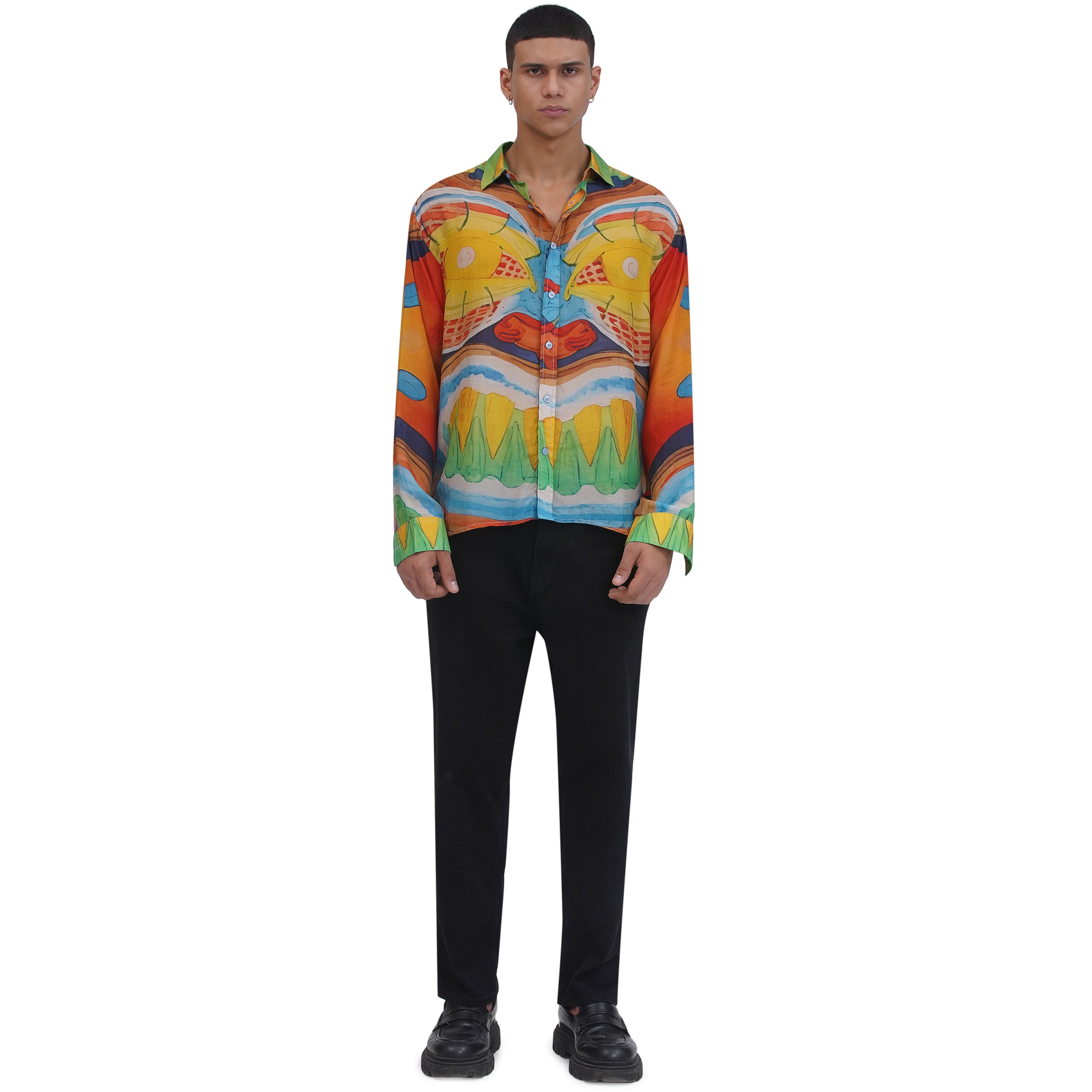Tiki Mask Silk Shirt