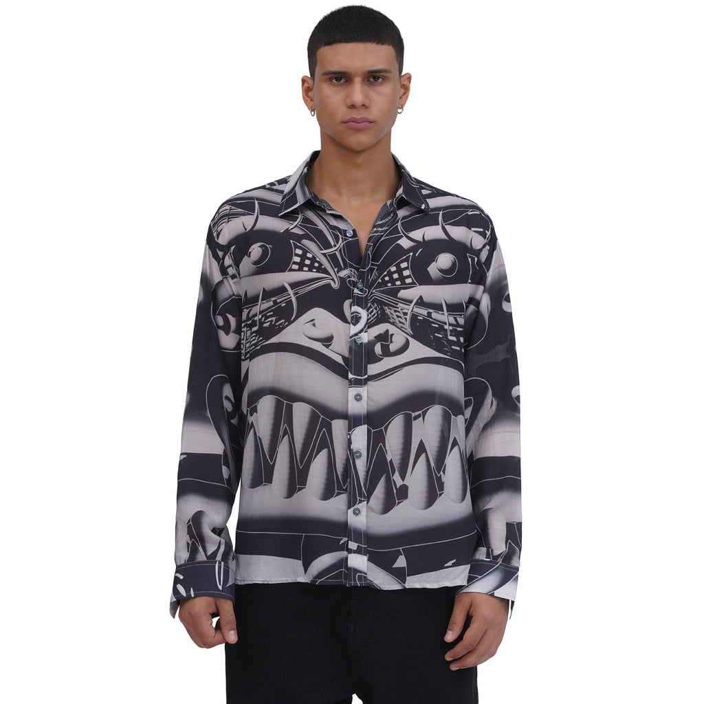 Noir Mask Silk Shirt