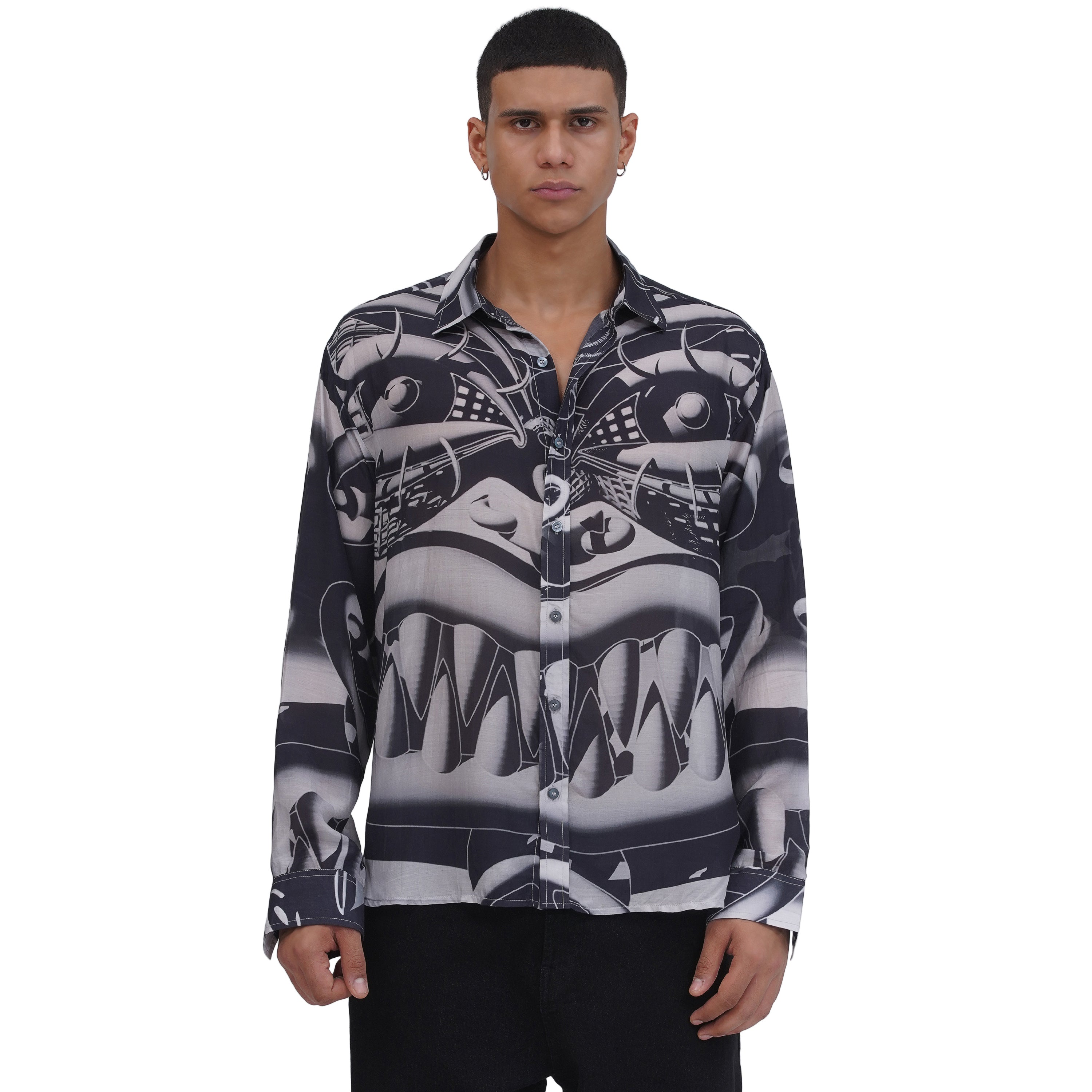 Noir Mask Silk Shirt