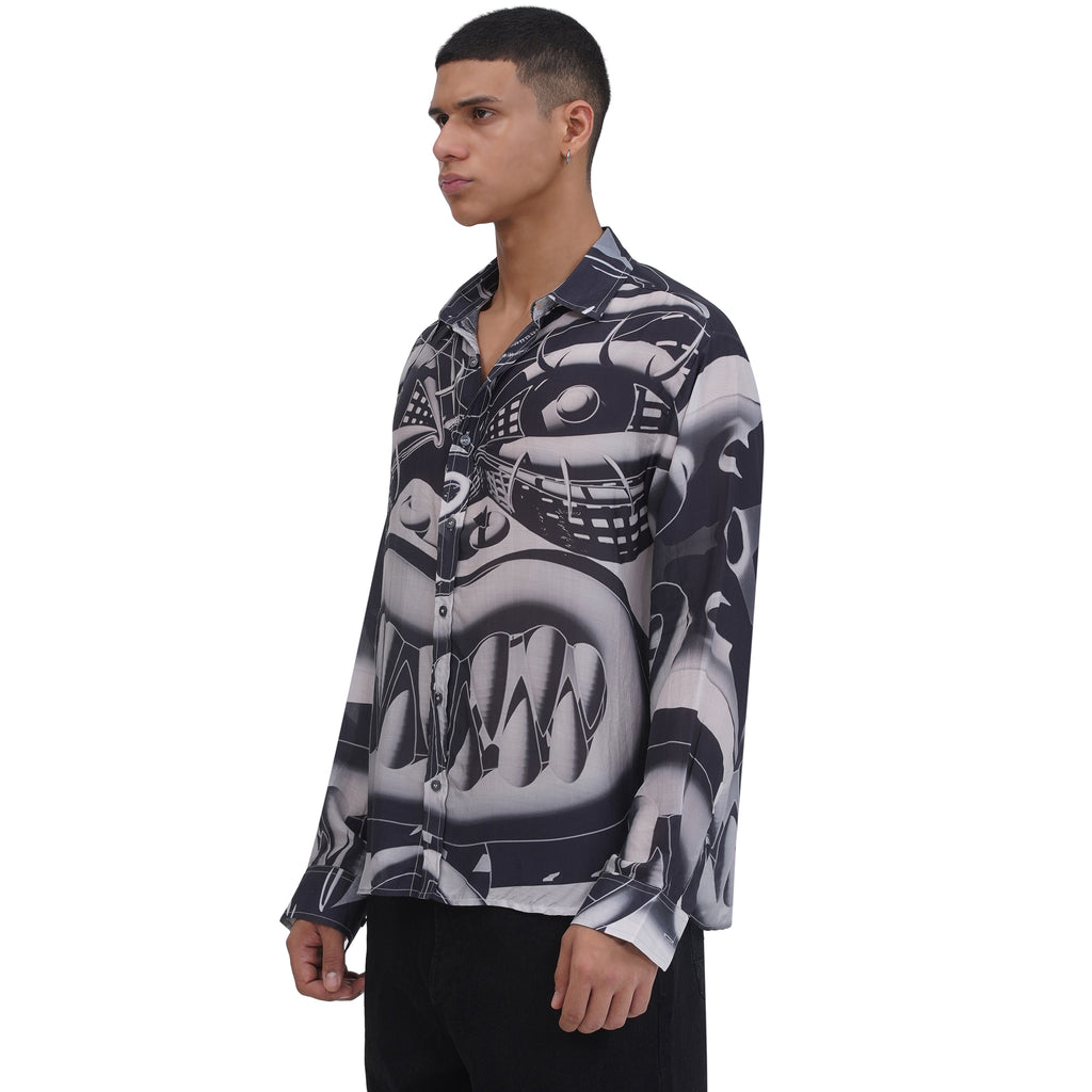 Noir Mask Silk Shirt