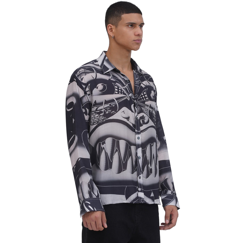 Noir Mask Silk Shirt