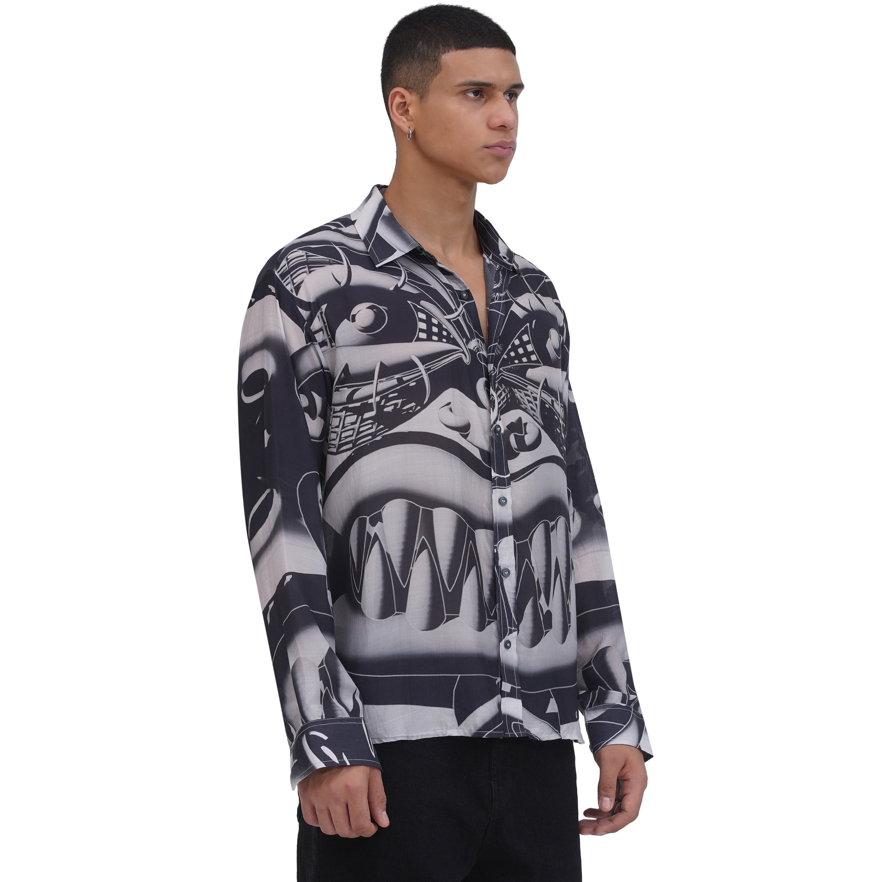 Noir Mask Silk Shirt