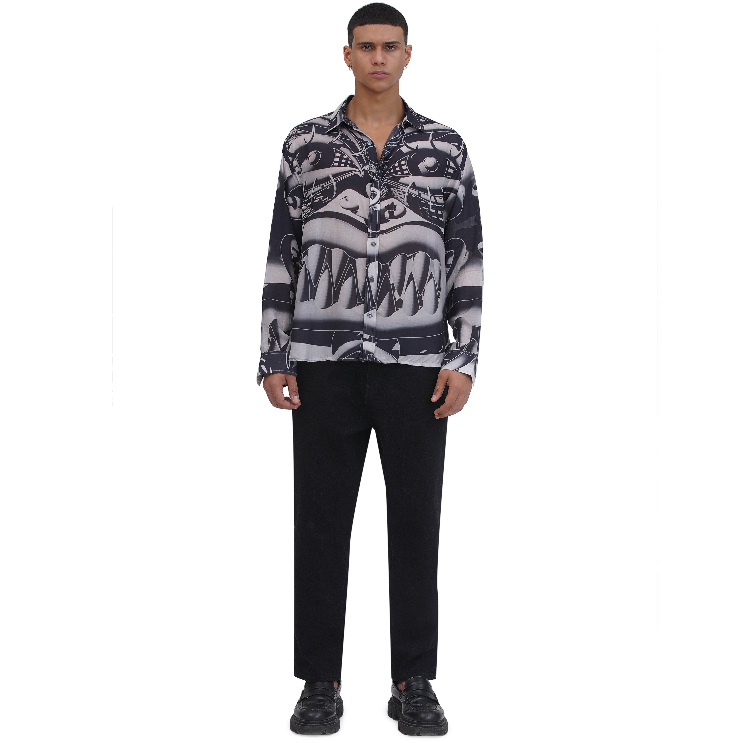 Noir Mask Silk Shirt