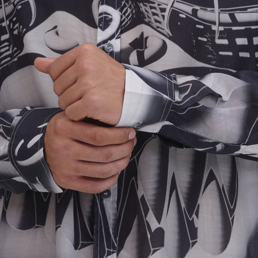 Noir Mask Silk Shirt